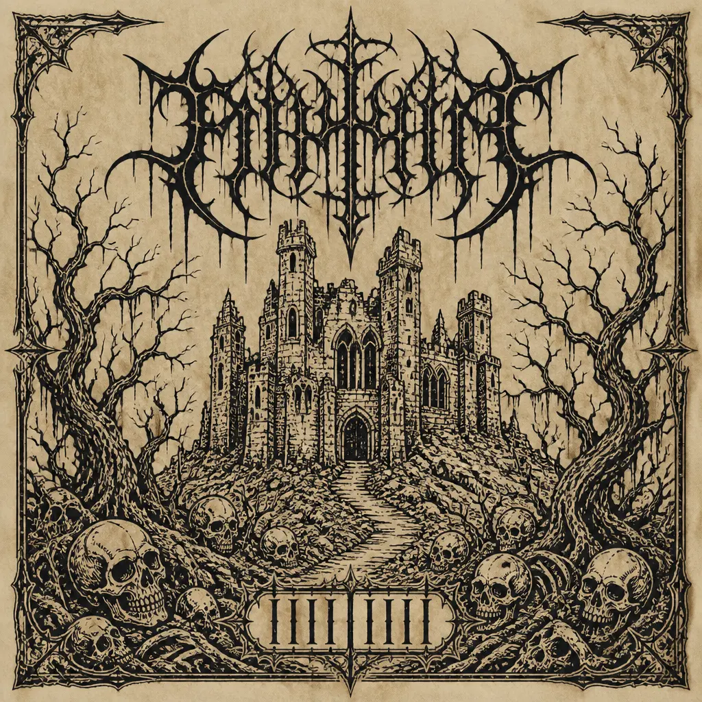 Doom Metal Woodcut - AI prompt result