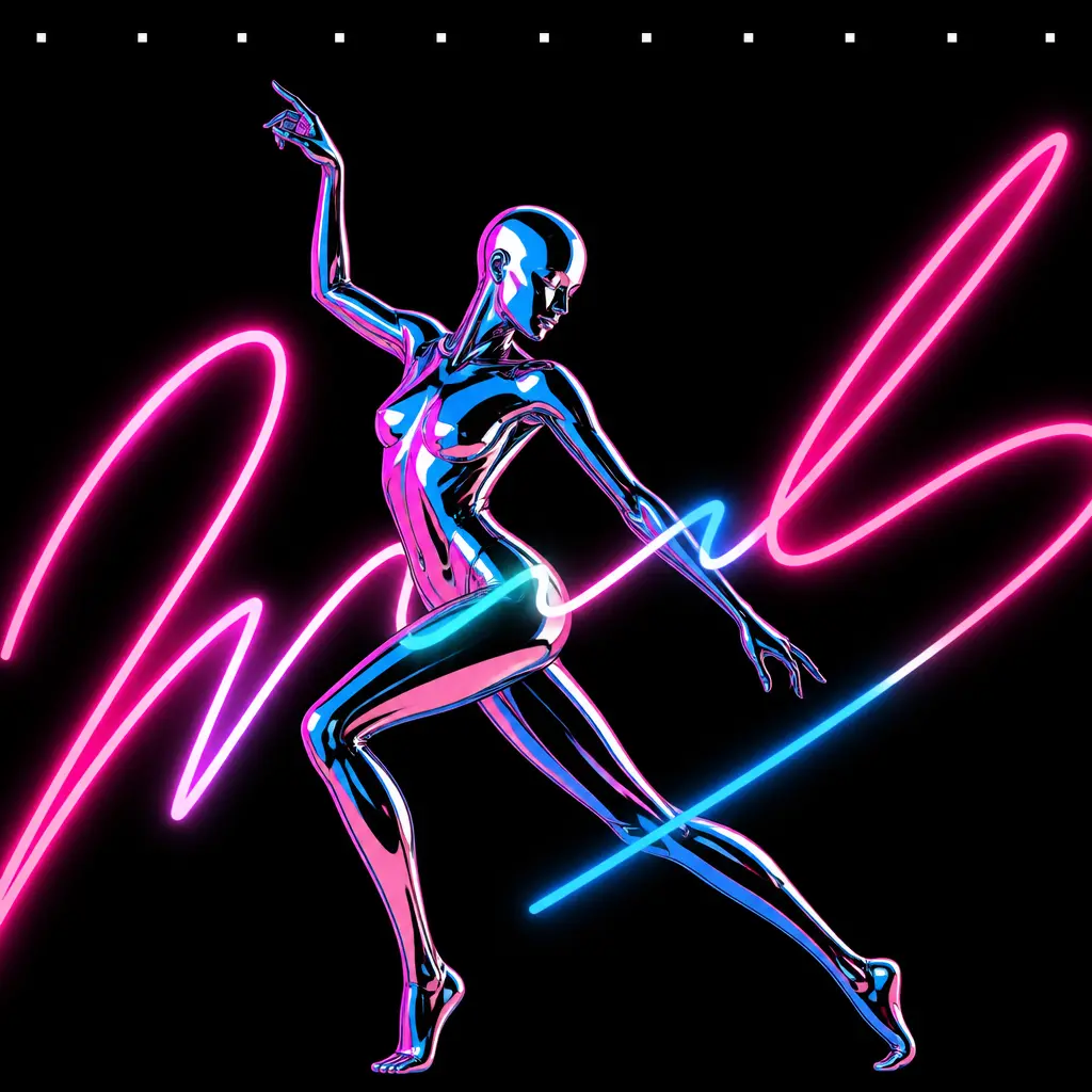 Nu-Disco Chrome - AI prompt result