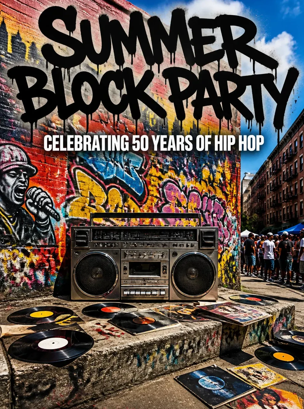 Hip Hop Block Party - AI prompt result