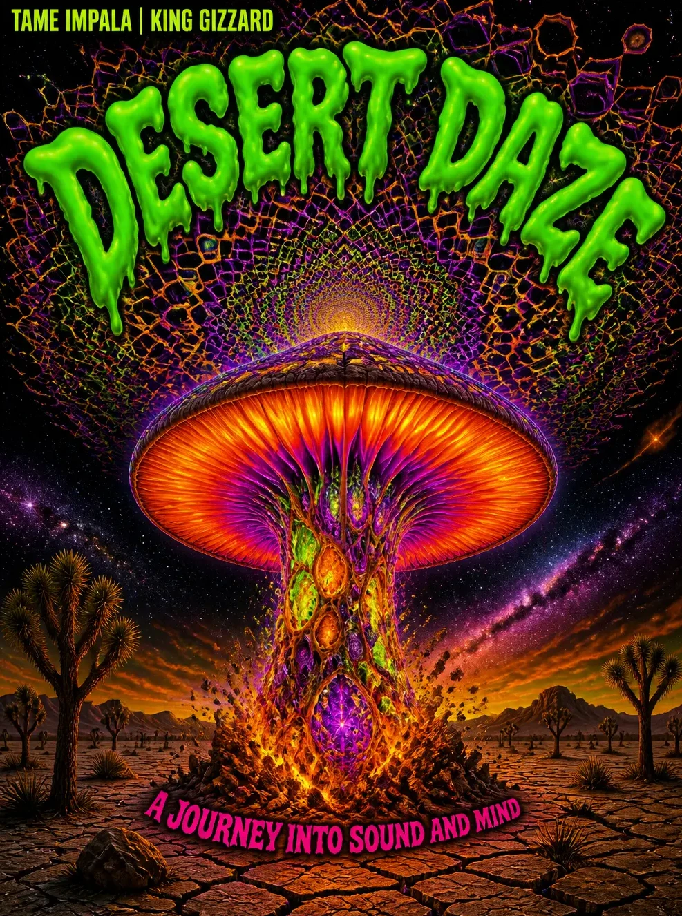 Psychedelic Rock Desert Festival - AI prompt result