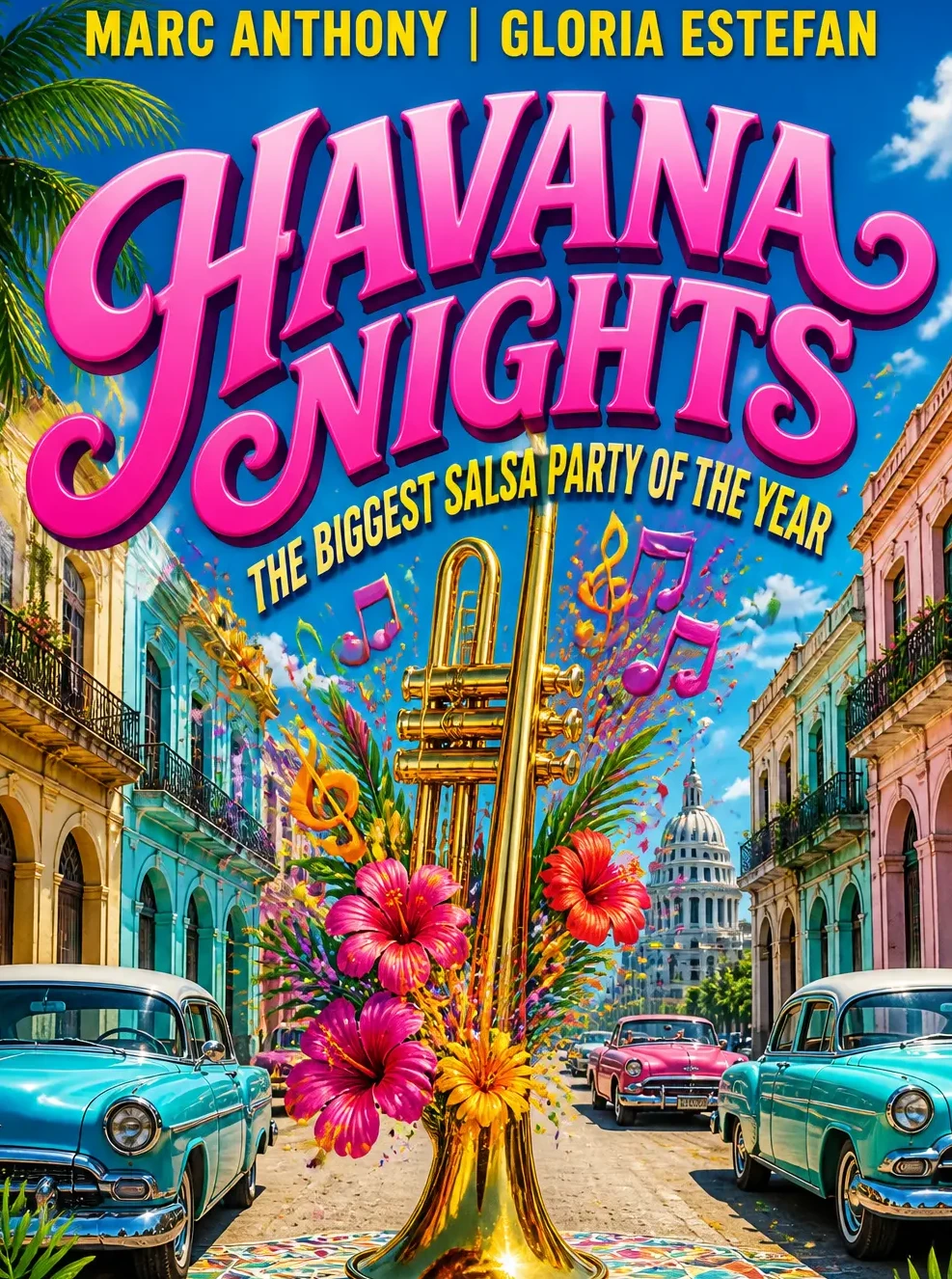 Caribbean Salsa Street Party - AI prompt result