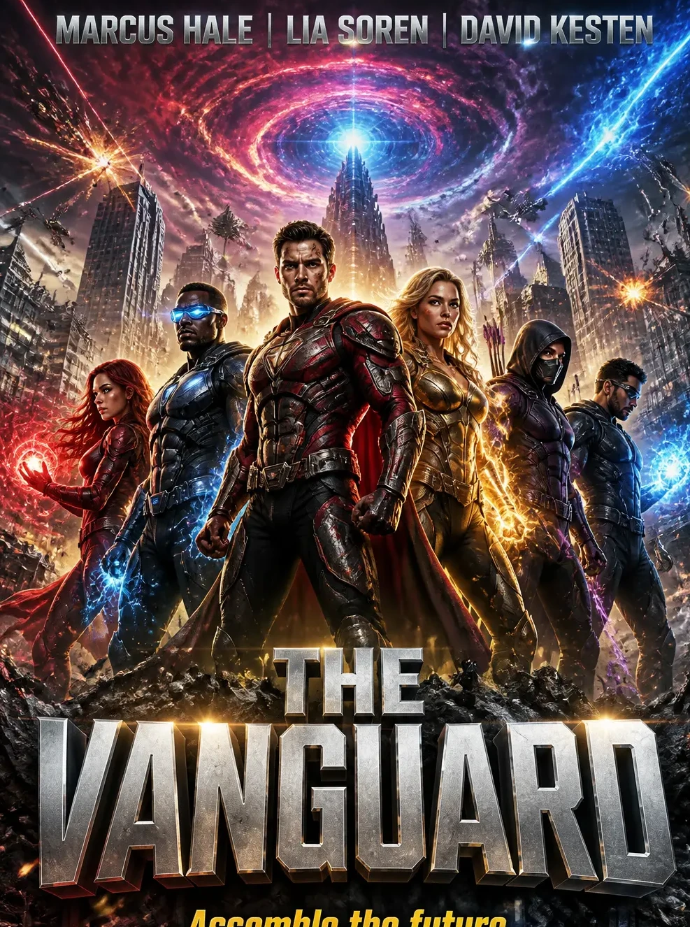 Superhero Ensemble Blockbuster - AI prompt result