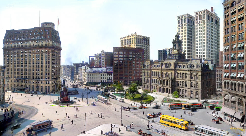 Colorized photo after AI processing