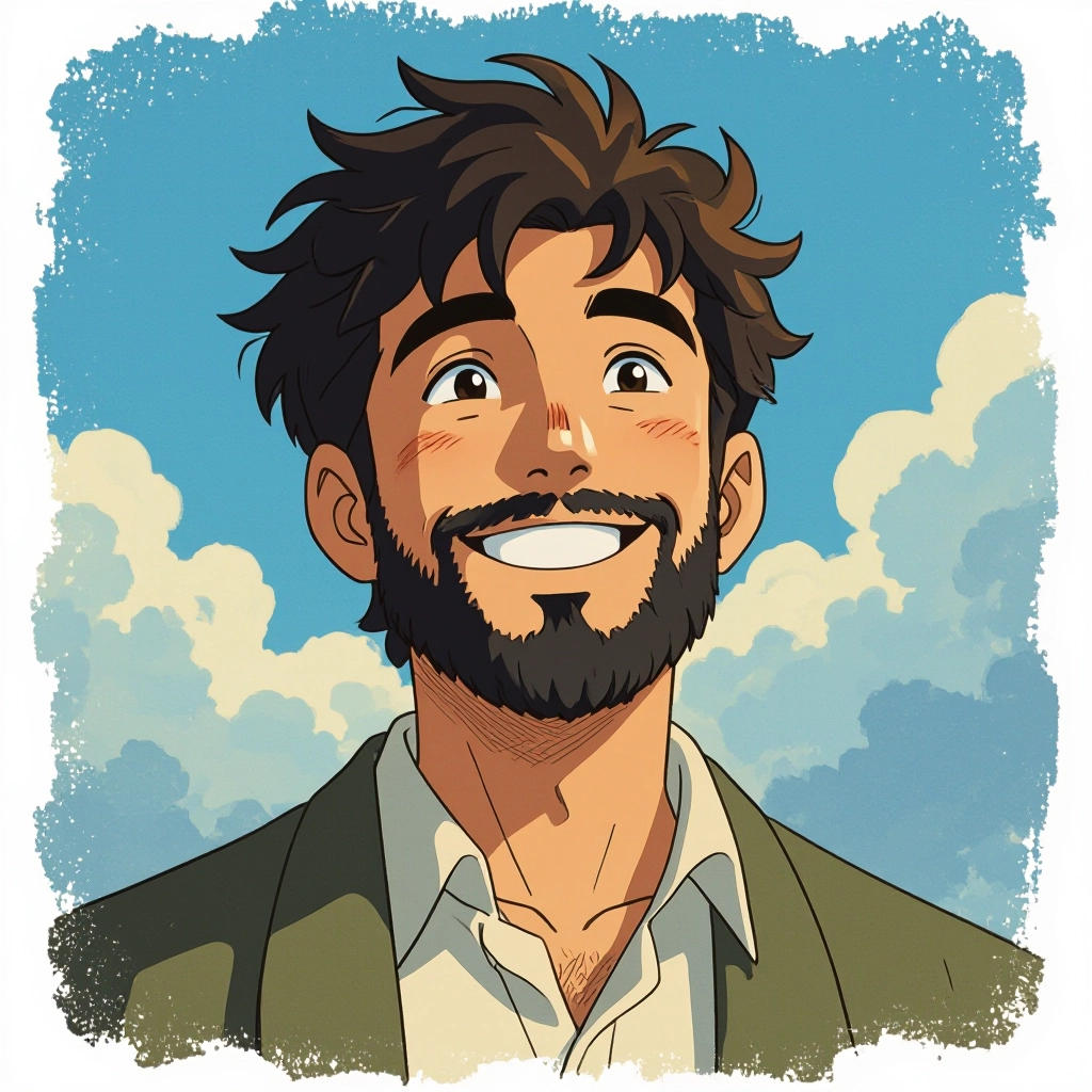 Watercolor and soft cell shading modes illustration
