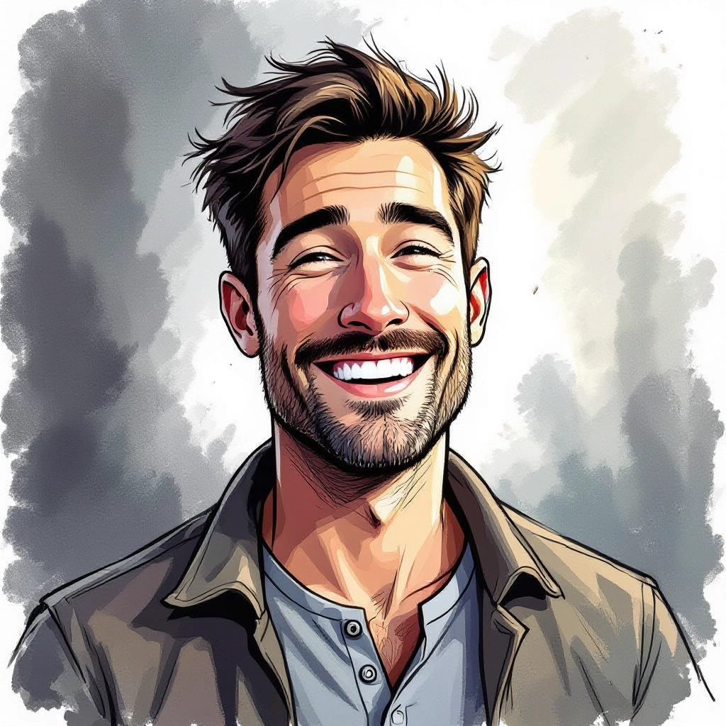 Sketch image generator example showing pencil drawing