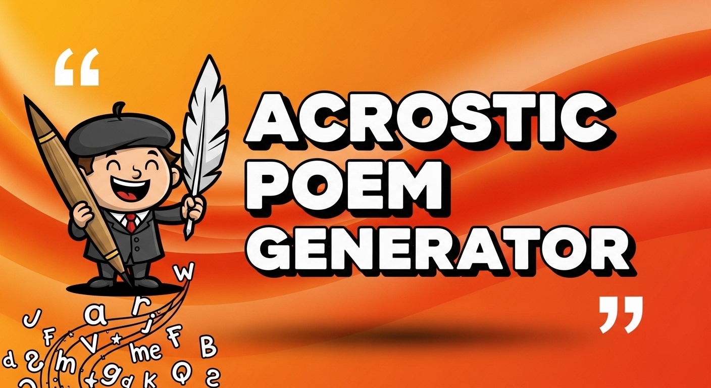 acrostic poem generator tool image