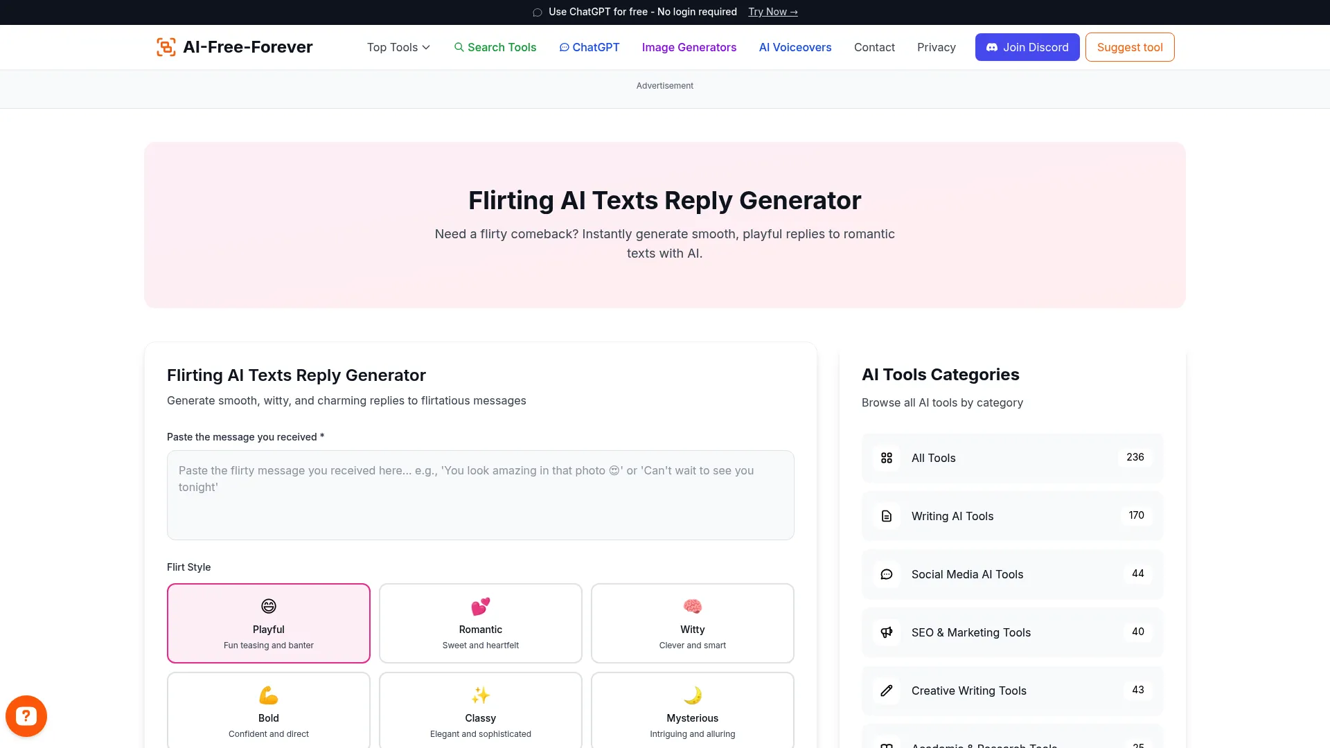 Flirting Reply Generator - Perfect responses to keep conversations flowing