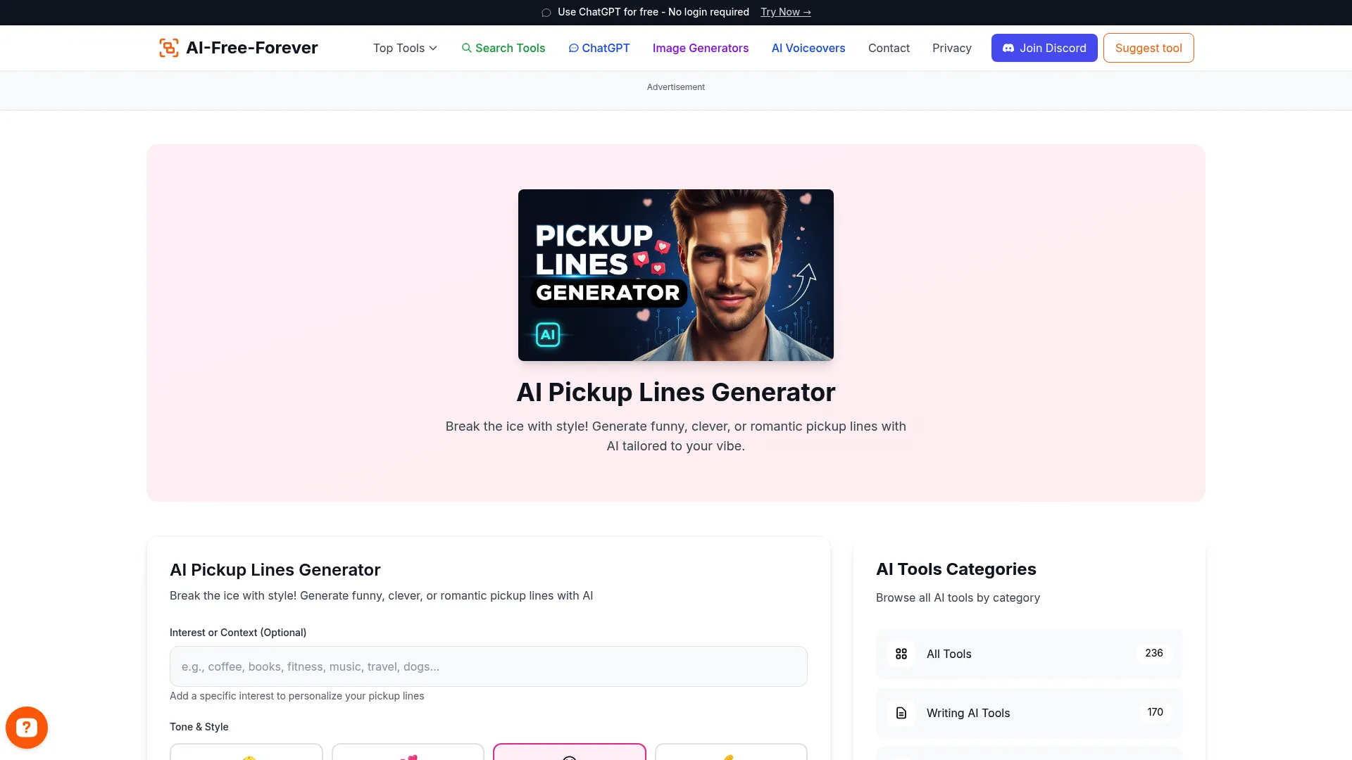 Pickup Lines Generator - Classic and creative pickup lines for any situation