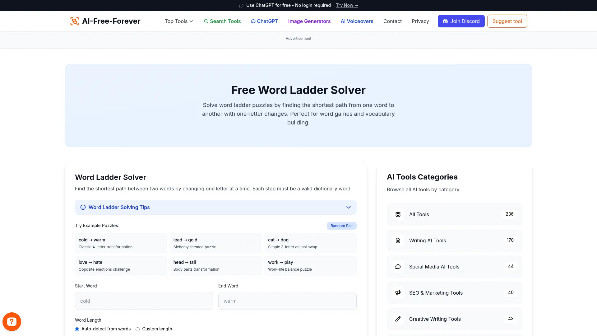 Word Ladder Solver - Build perfect word chains and ladders