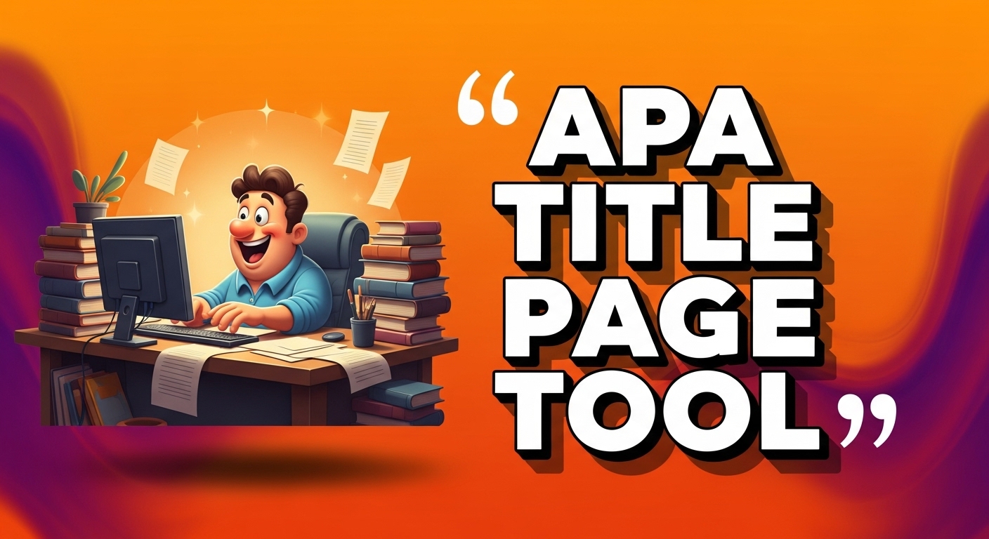 APA title page generator tool interface
