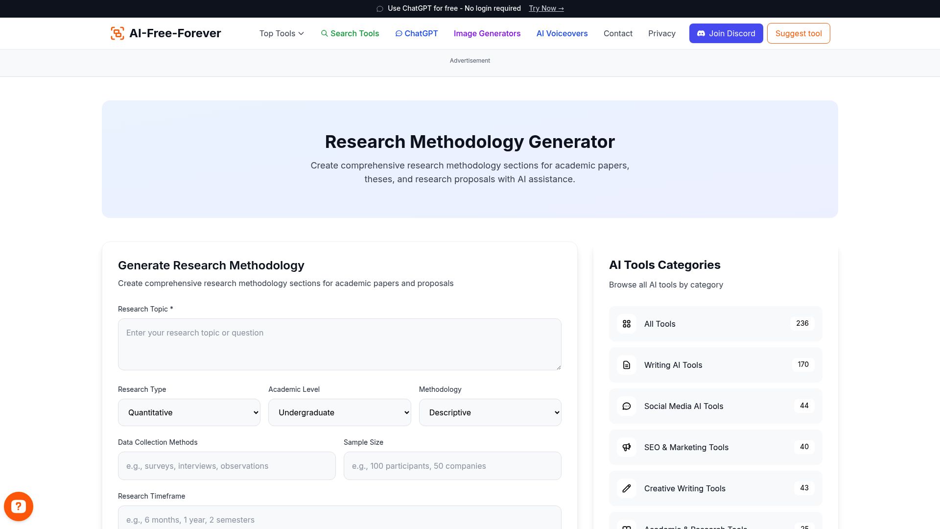Research Methodology Generator - Generate research methodology sections for academic papers with proper structure