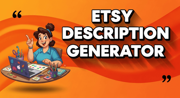 Etsy product description generator tool interface