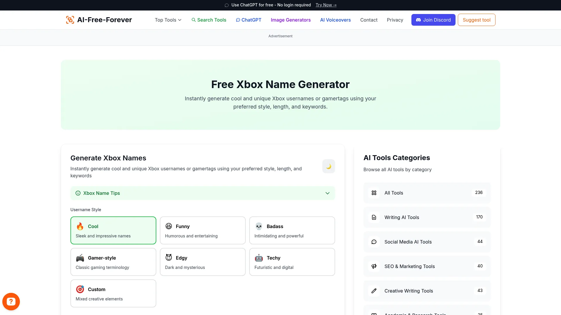 Xbox Name Generator