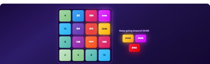 2048 Goal Tile - 2048 screenshot on AIFreeForever