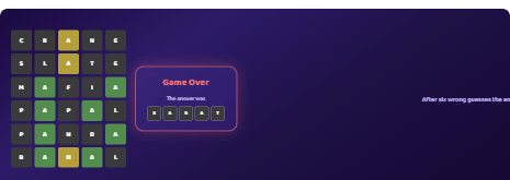 Wordle Loss - Wordle screenshot on AIFreeForever