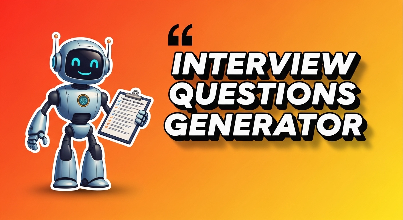 Interview questions generator tool interface