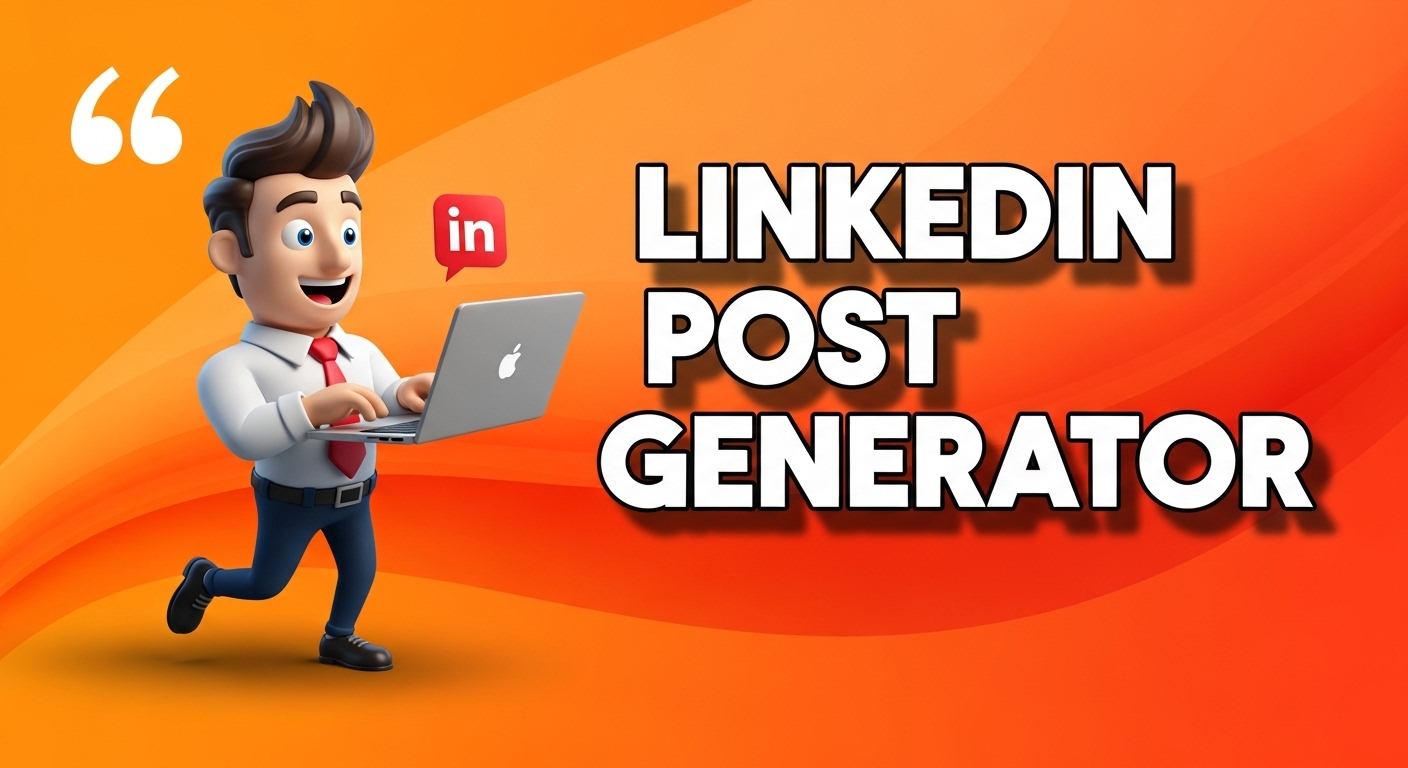 LinkedIn post generator tool interface