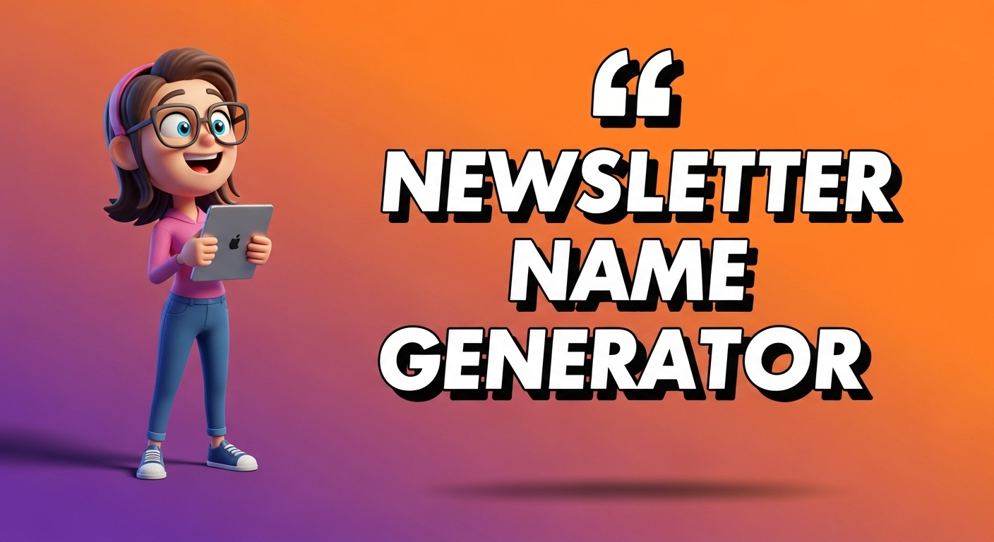 newsletter name generator tool image