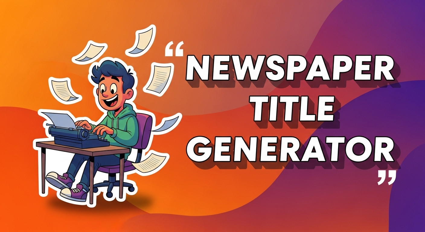 newspaper title generator tool image