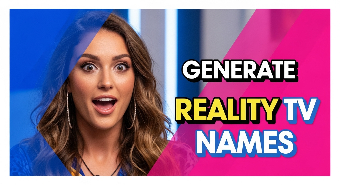 reality tv name generator tool image
