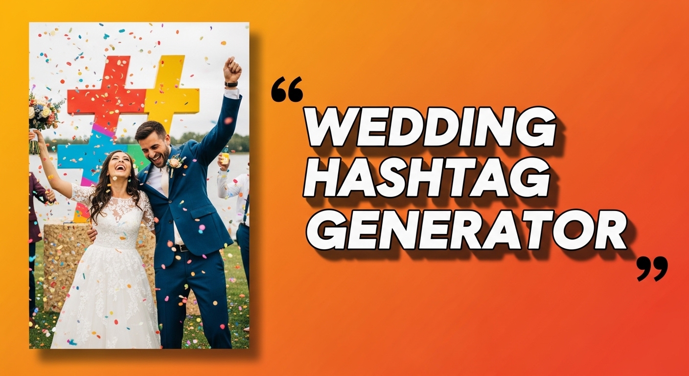 wedding hashtag generator tool image