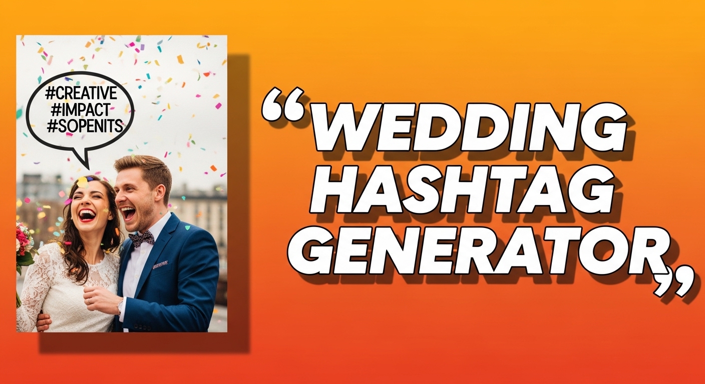witty wedding hashtag generator tool image