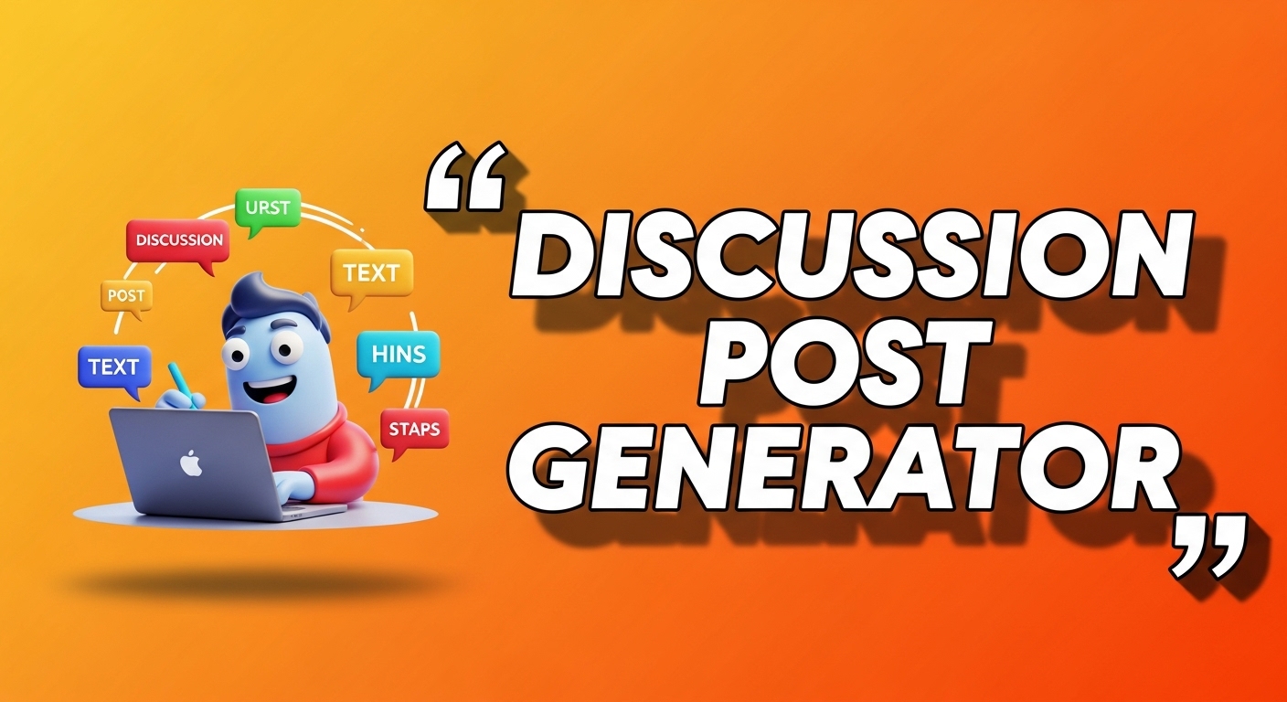 write my discussion post tool image